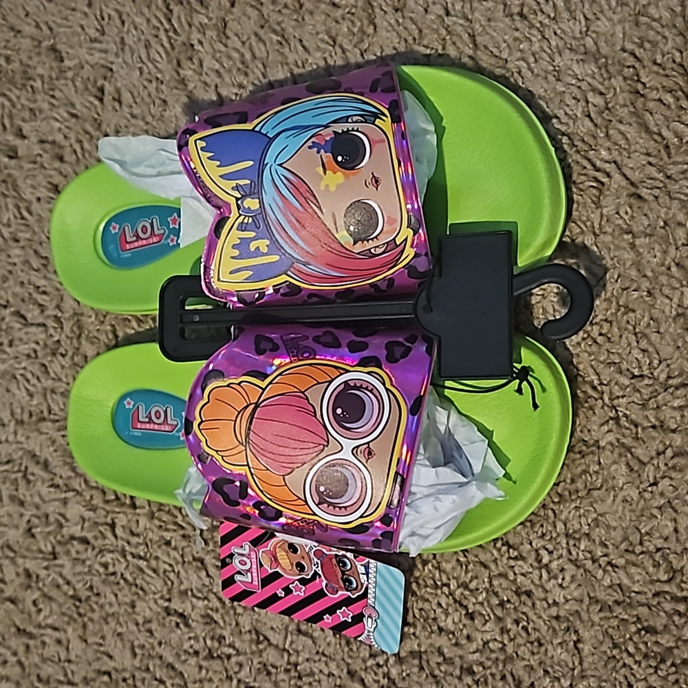 LOL SURPRISE! Girls 3/4 Slide Sandals NWT